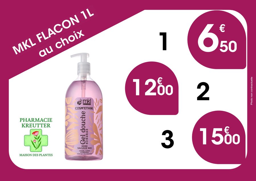 Offre MKL flacon 1L au choix